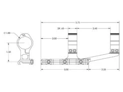 Aero Precision Ultralight 1" Scope Mount, SPR - Anodized Black 2" Offset