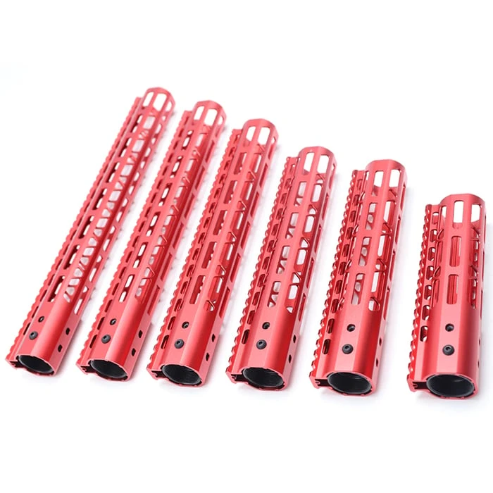 Red Ultralight M-Lok Free Float Handguard 12 Inch 3 Red Ultralight M-Lok Free Float Handguard 12 Inch - Image 3