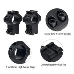 Rifleworks 30mm / 1" 11mm Dovetail Airgun Rings W/ Top Rail -Outdoor Hunting Shop M2982