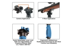 UTG Monopod With V-Rest And Camera Adaptor, 20.5"-58.75" -Outdoor Hunting Shop TL MP150Q FEA 01