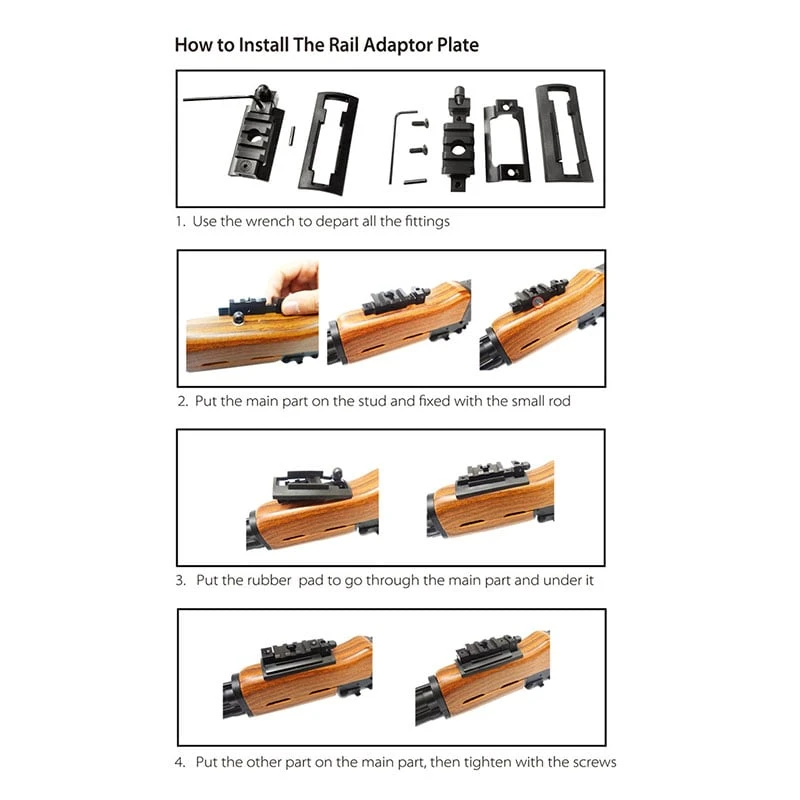 Rifleworks Picatinny Rail 3 Slot Bipod Adaptor W Swivel Stud 6 Rifleworks Picatinny Rail 3 Slot Bipod Adaptor W Swivel Stud - Image 6